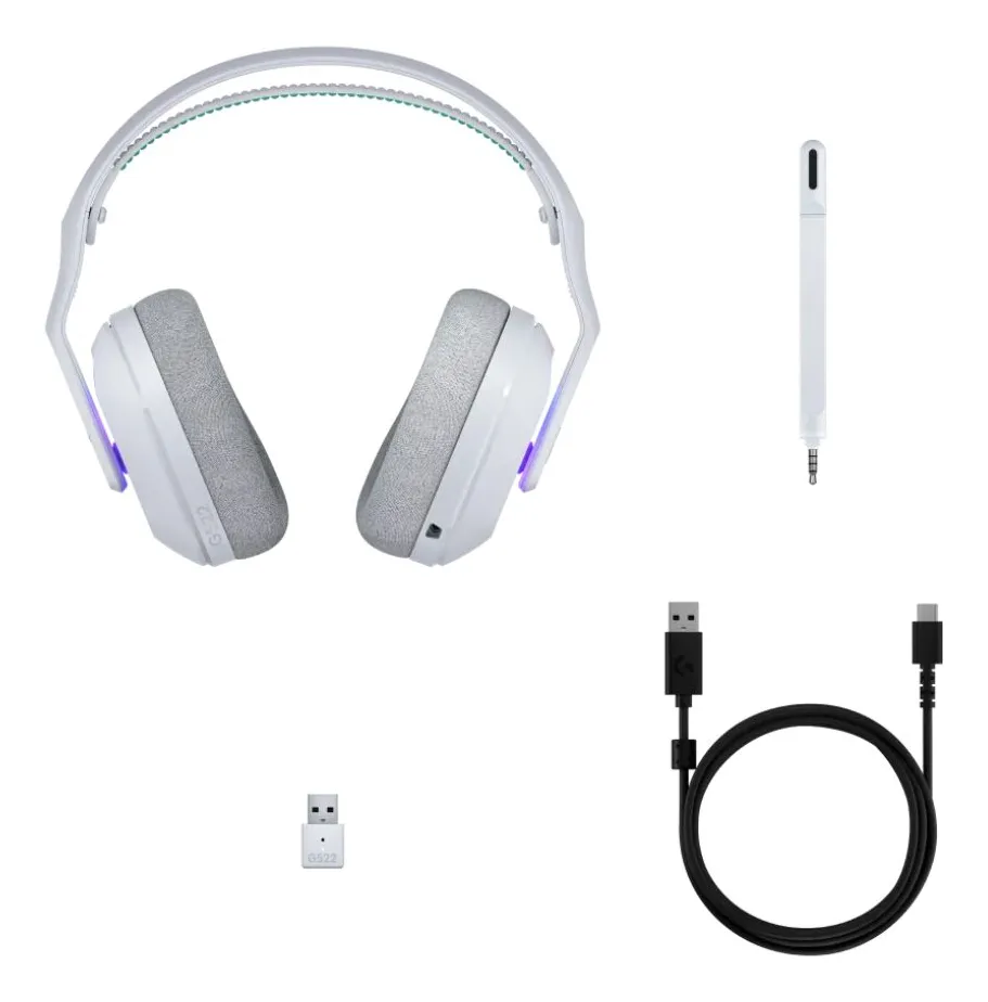 AUDÍFONO GAMING LOGITECH G522 BLANCO INALÁMBRICO DE ALTO RENDIMIENTO - 5