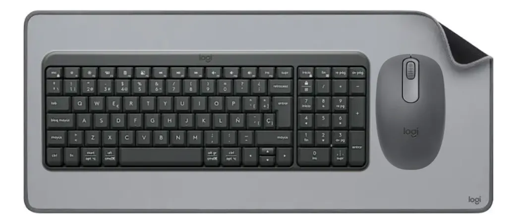 TECLADO LOGITECH K250 + MOUSE M196 + MOUSEPAD SALPICADURA LARGE NEGRO - 1