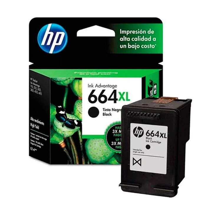 TINTA HP 664XL NEGRO F6V31AL DE ALTA CAPACIDAD PARA IMPRESIÓN PROFESIONAL - 2