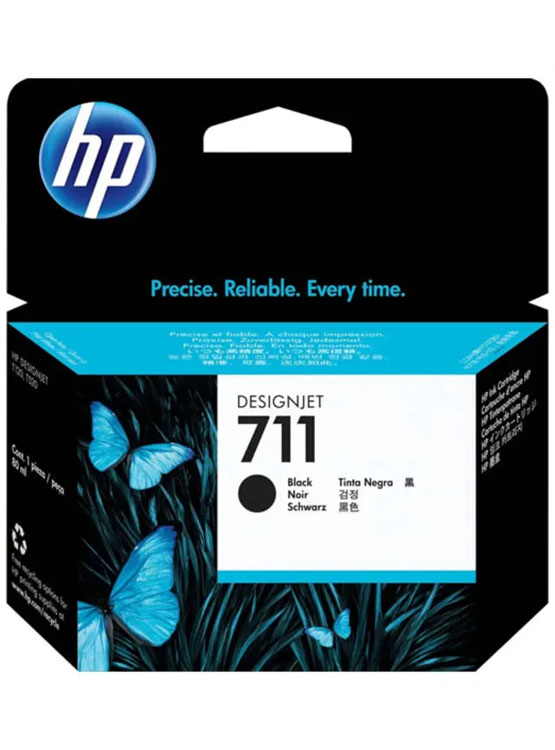 CARTUCHO DE TINTA HP 711 NEGRO CZ129A DE 38ML PARA DESIGNJET T120 Y T520 - 1