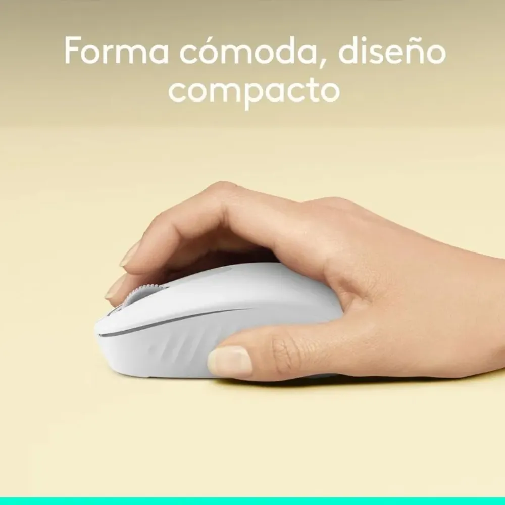 MOUSE M196 BLUETOOTH Y PAD MOUSE SALPICADURA LOGITECH BLANCO - 3