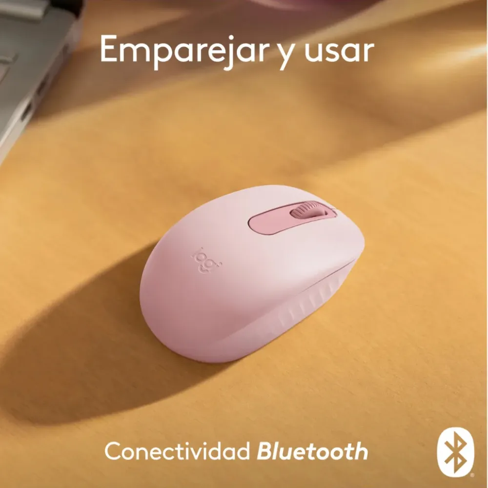 MOUSE M196 BLUETOOTH Y PAD MOUSE SALPICADURA LOGITECH ROSA - 2
