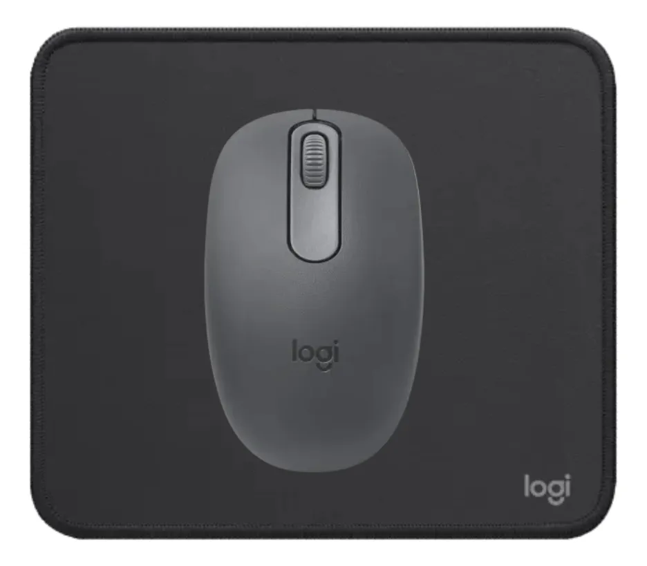 MOUSE M196 BLUETOOTH Y PAD MOUSE SALPICADURA LOGITECH NEGRO - 1