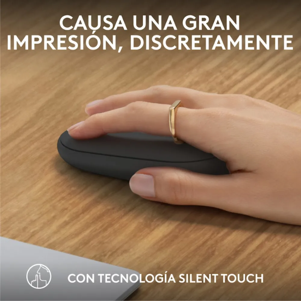 MOUSE M350S BLUETOOTH Y MOUSE PAD LOGITECH NEGRO - 2