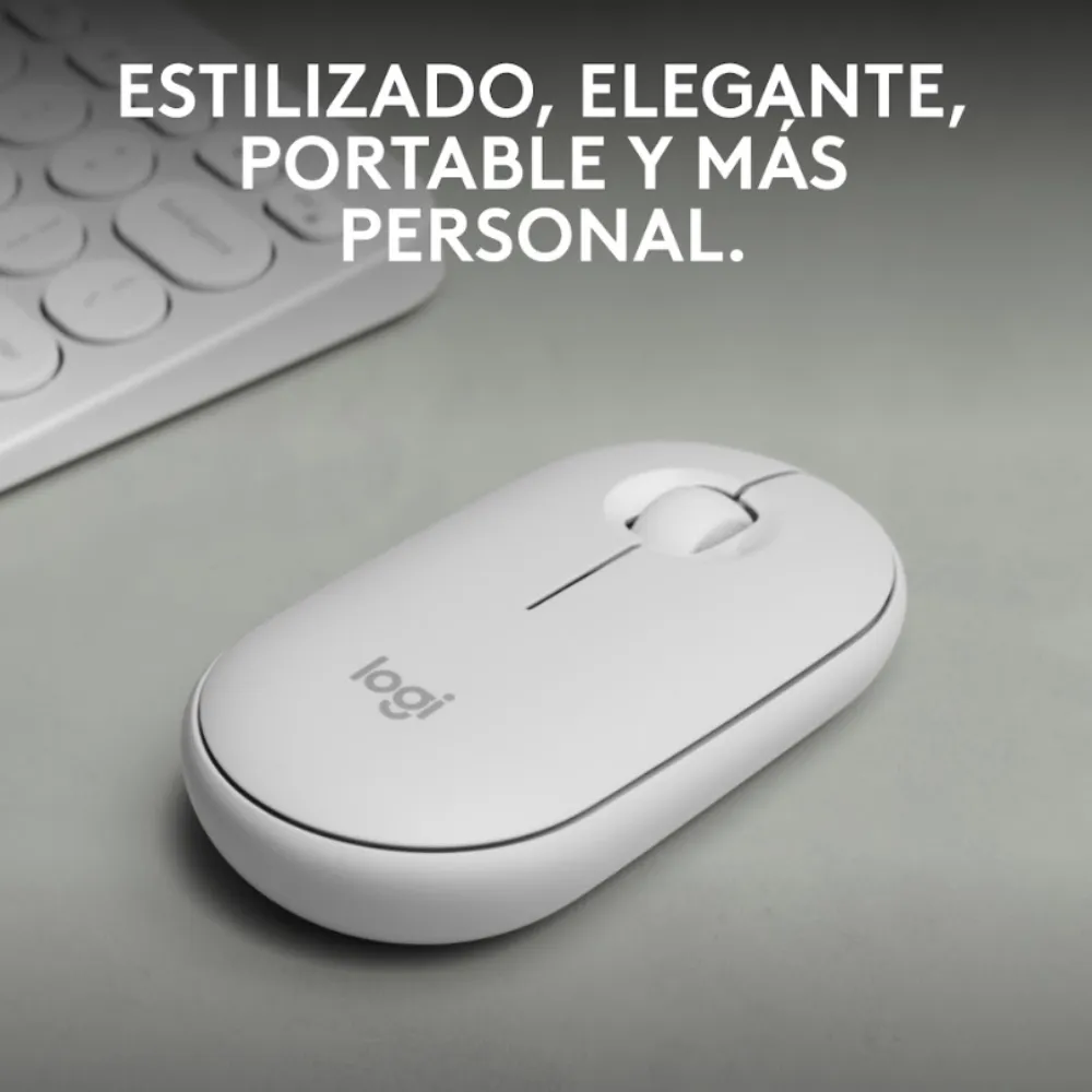 MOUSE M350S BLUETOOTH Y MOUSE PAD LOGITECH BLANCO - 3
