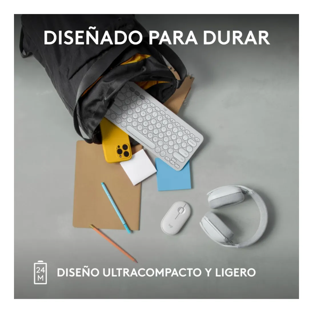 MOUSE M350S BLUETOOTH Y MOUSE PAD LOGITECH BLANCO - 5