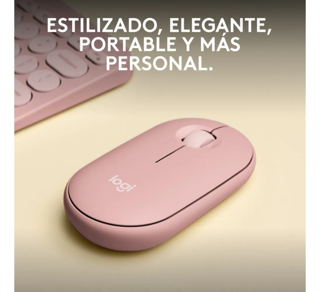 MOUSE M350S BLUETOOTH Y MOUSE PAD LOGITECH ROSA - 3
