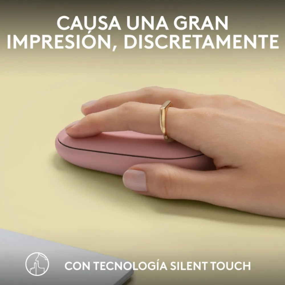 MOUSE M350S BLUETOOTH Y MOUSE PAD LOGITECH ROSA - 4