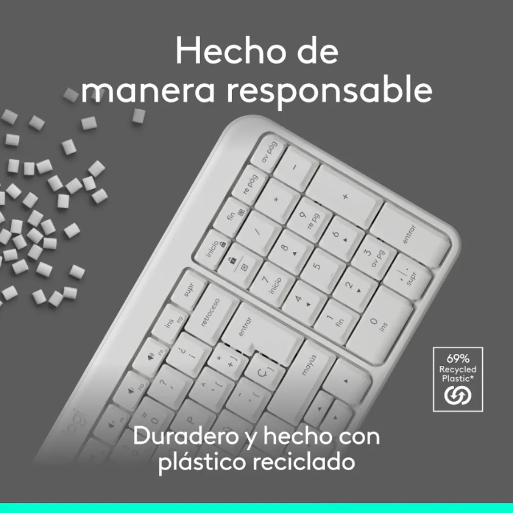 TECLADO K250 Y MOUSE M170 Y PAD MOUSE LOGITECH BLANCO - 3