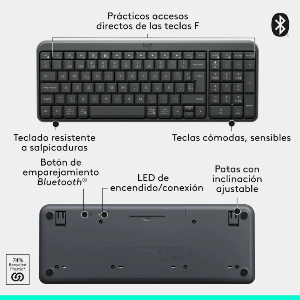 TECLADO K250 Y MOUSE M170 Y PAD MOUSE LOGITECH NEGRO - 4