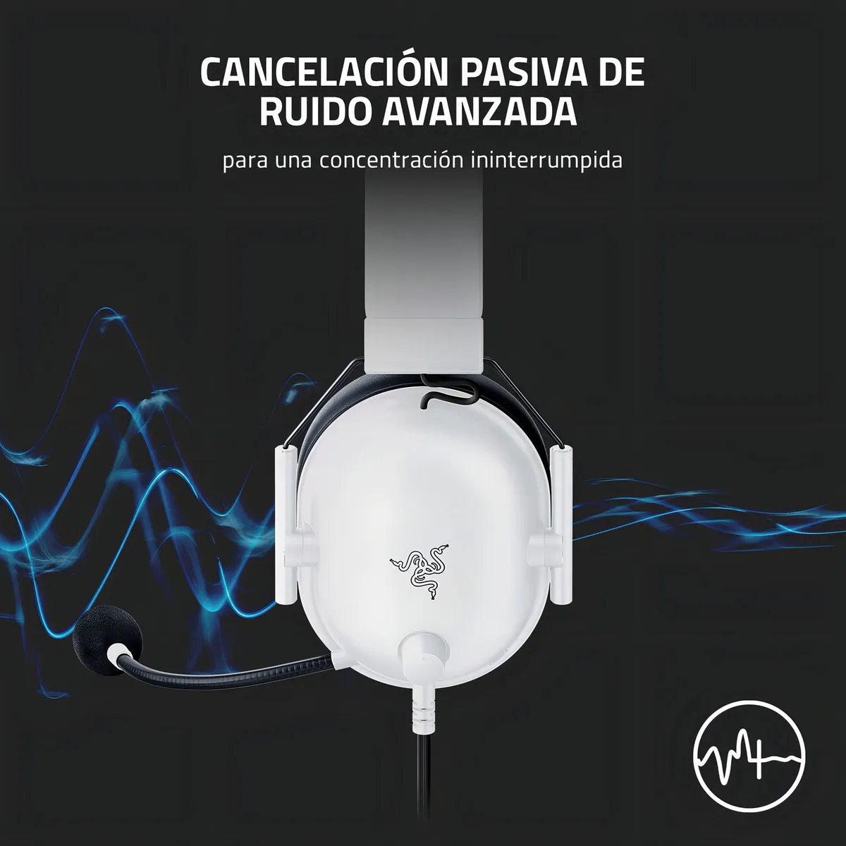 AUDIFONO C/MICROF. RAZER BLACKSHARK V2 X WHITE COLOR BLANCO BLANCO - 6