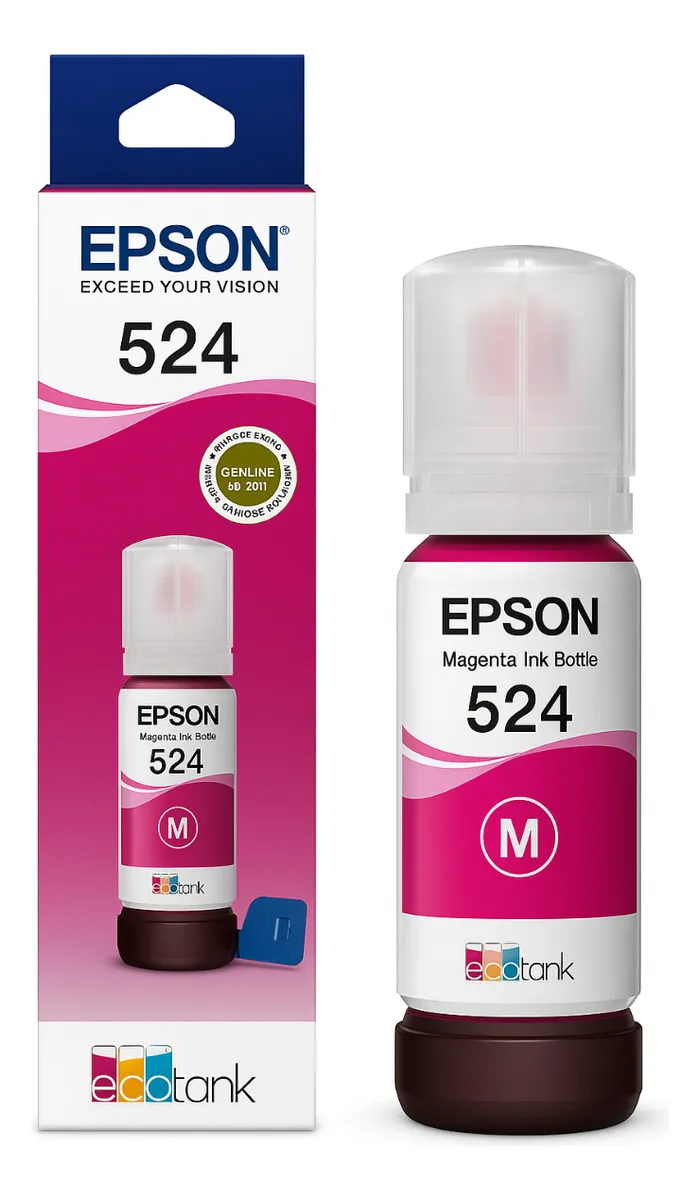 PACK DE TINTAS EPSON T524 ORIGINAL PARA ECOTANK L6490 L15150 L15160 KIT CMYK - 5