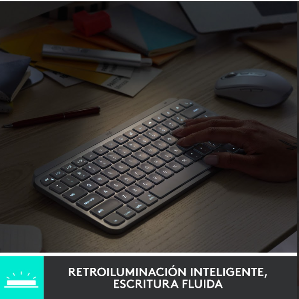 COMBO PRODUCTIVIDAD LOGITECH MX KEYS MINI Y MOUSE INALÁMBRICO MX ANYWHERE 3S BLANCO - 3