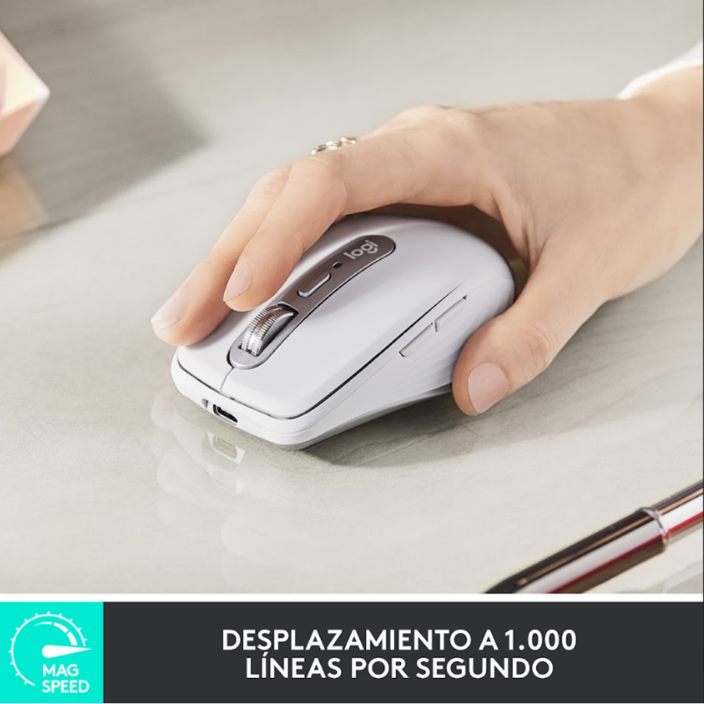 COMBO PRODUCTIVIDAD LOGITECH MX KEYS MINI Y MOUSE INALÁMBRICO MX ANYWHERE 3S BLANCO - 4