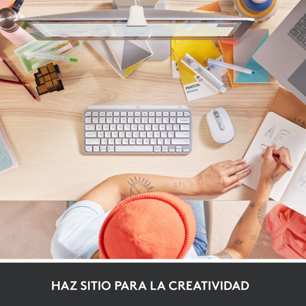 COMBO PRODUCTIVIDAD LOGITECH MX KEYS MINI Y MOUSE INALÁMBRICO MX ANYWHERE 3S BLANCO - 7