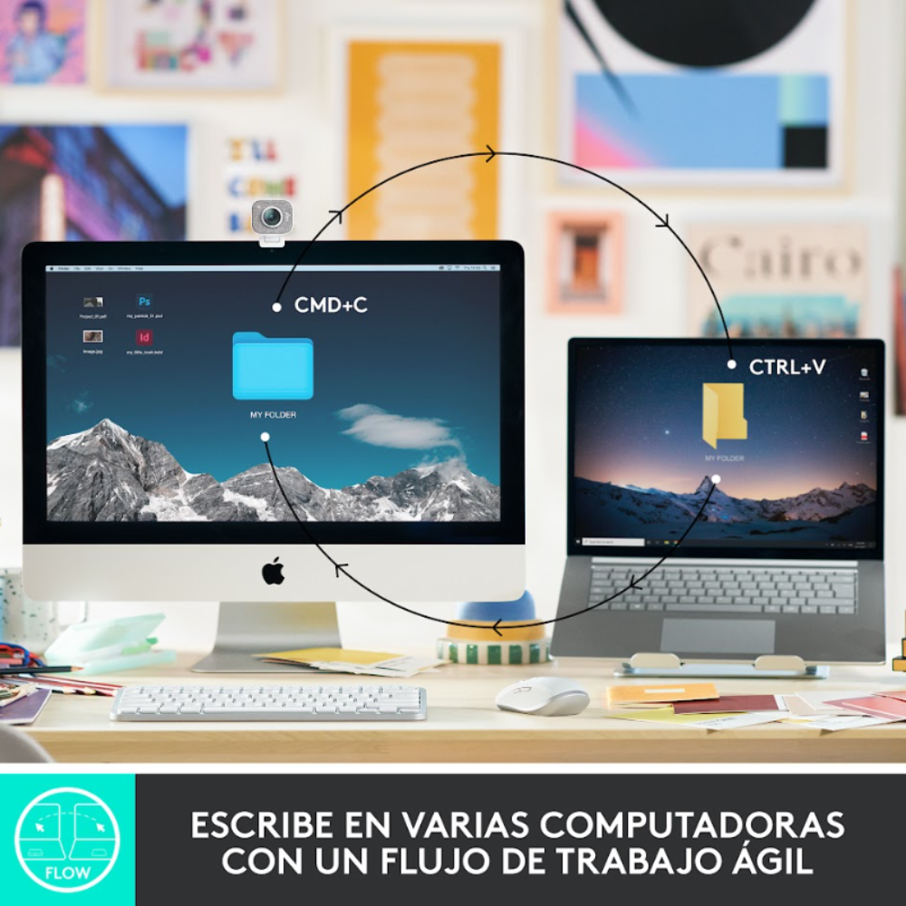 COMBO PRODUCTIVIDAD LOGITECH MX KEYS MINI Y MOUSE INALÁMBRICO MX ANYWHERE 3S BLANCO - 9