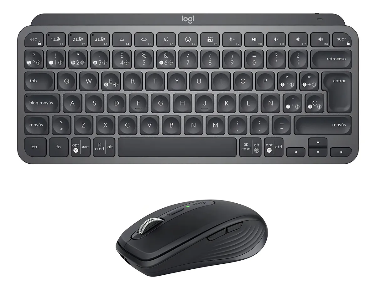 COMBO PRODUCTIVIDAD LOGITECH MX KEYS MINI Y MOUSE INALÁMBRICO MX ANYWHERE 3S NEGRO - 1