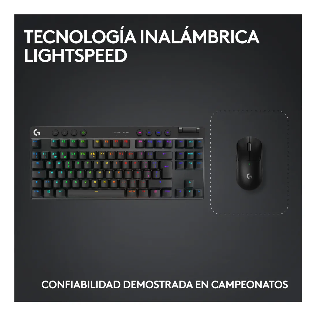 TECLADO + MOUSE LOGITECH G PRO X TKL G PRO X SUPERLIGHT 2 NEGRO - 3