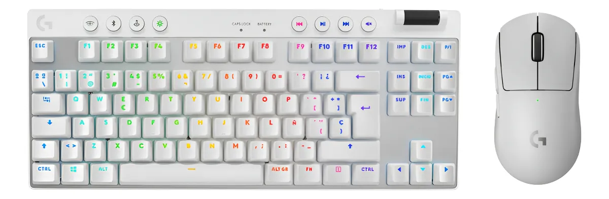 TECLADO + MOUSE LOGITECH G PRO X TKL G PRO X SUPERLIGHT 2 BLANCO - 1