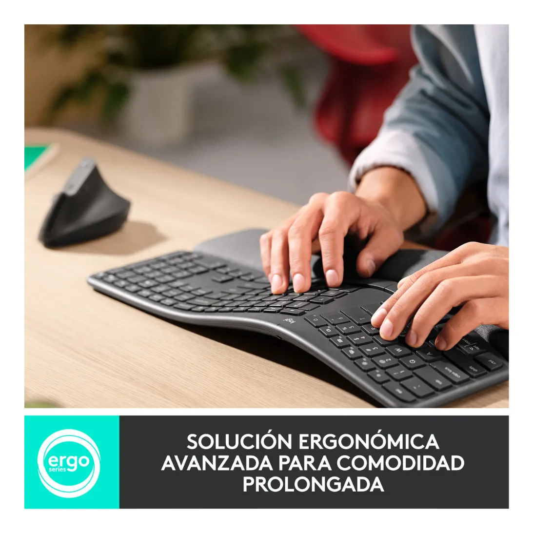 KIT DE TECLADO Y MOUSE LOGITECH ERGO K860 + MX VERTICAL NEGRO - 4