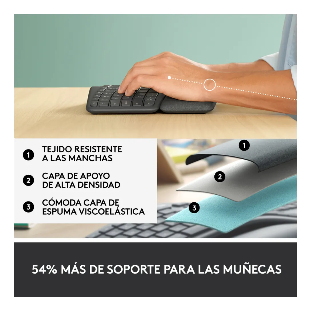 KIT DE TECLADO Y MOUSE LOGITECH ERGO K860 + MX VERTICAL NEGRO - 5