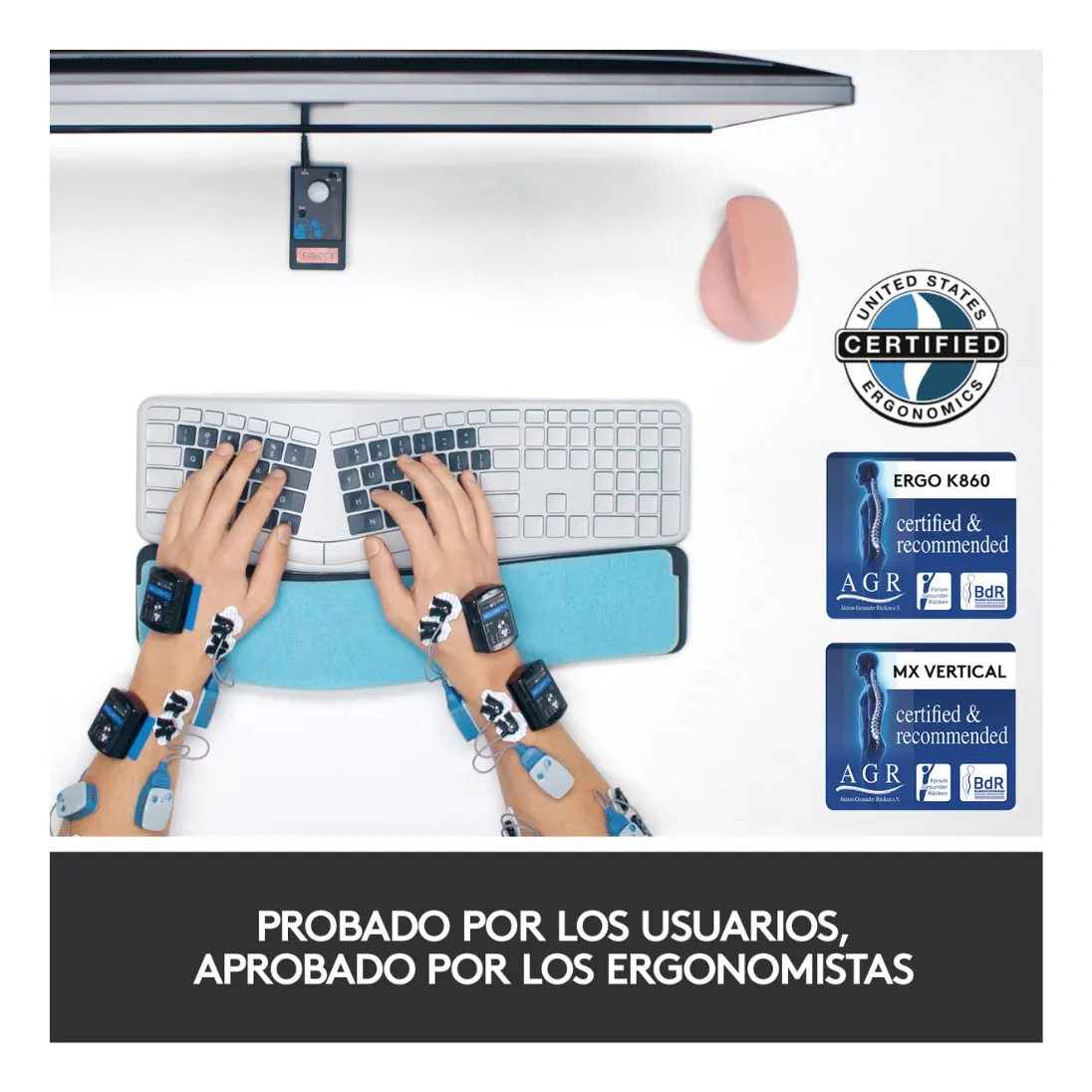 KIT DE TECLADO Y MOUSE LOGITECH ERGO K860 + MX VERTICAL NEGRO - 6