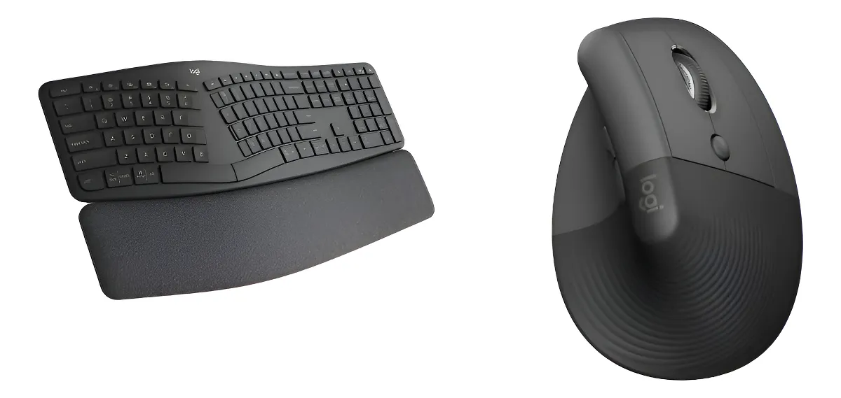 TÍTULO SEO: LOGITECH ERGO K860 Y MOUSE LIFT VERTICAL - KIT DE ERGONOMÍA AVANZADA - 1