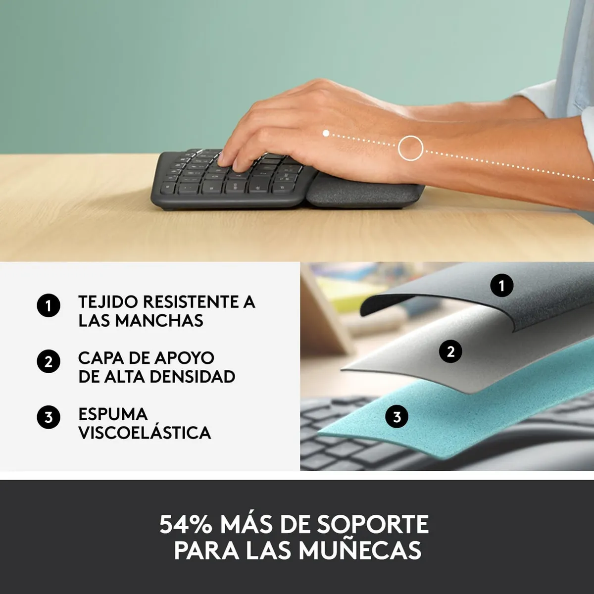 TÍTULO SEO: LOGITECH ERGO K860 Y MOUSE LIFT VERTICAL - KIT DE ERGONOMÍA AVANZADA - 2