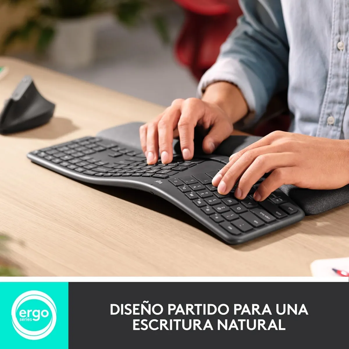 TÍTULO SEO: LOGITECH ERGO K860 Y MOUSE LIFT VERTICAL - KIT DE ERGONOMÍA AVANZADA - 8