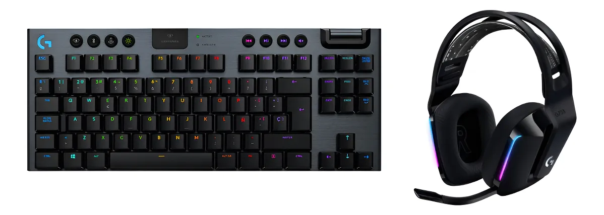 KIT LOGITECH G733 LIGHTSPEED NEGRO Y TECLADO G915 X TKL - ECOSISTEMA PRO WIRELESS - 1