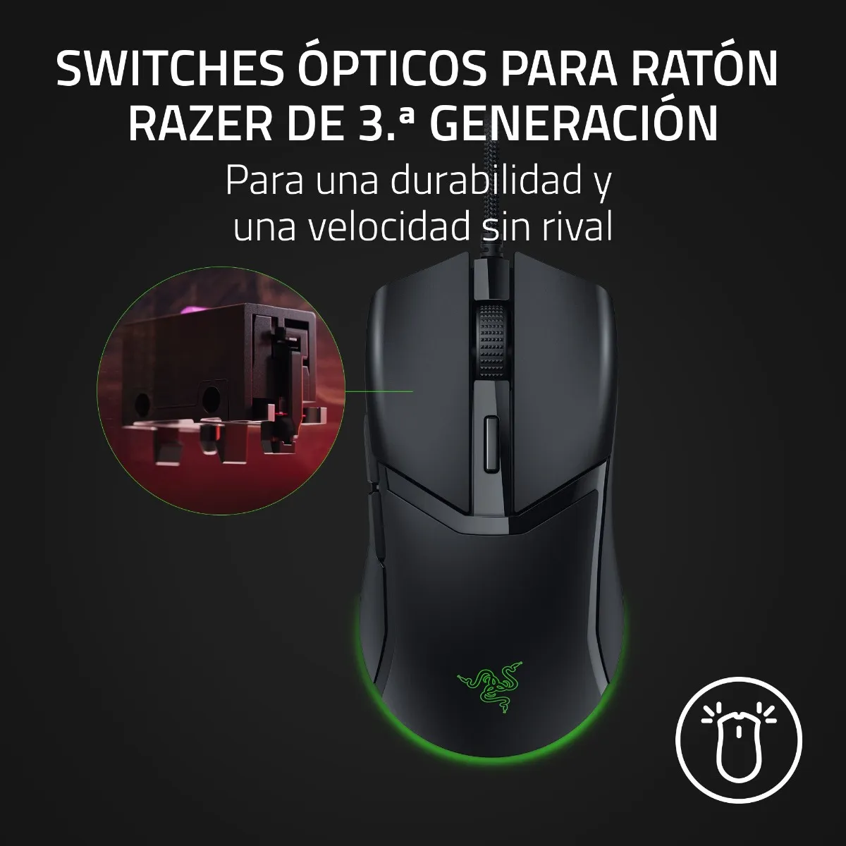 MOUSE RAZER COBRA CHROMA BLACK COLOR NEGRO - 4