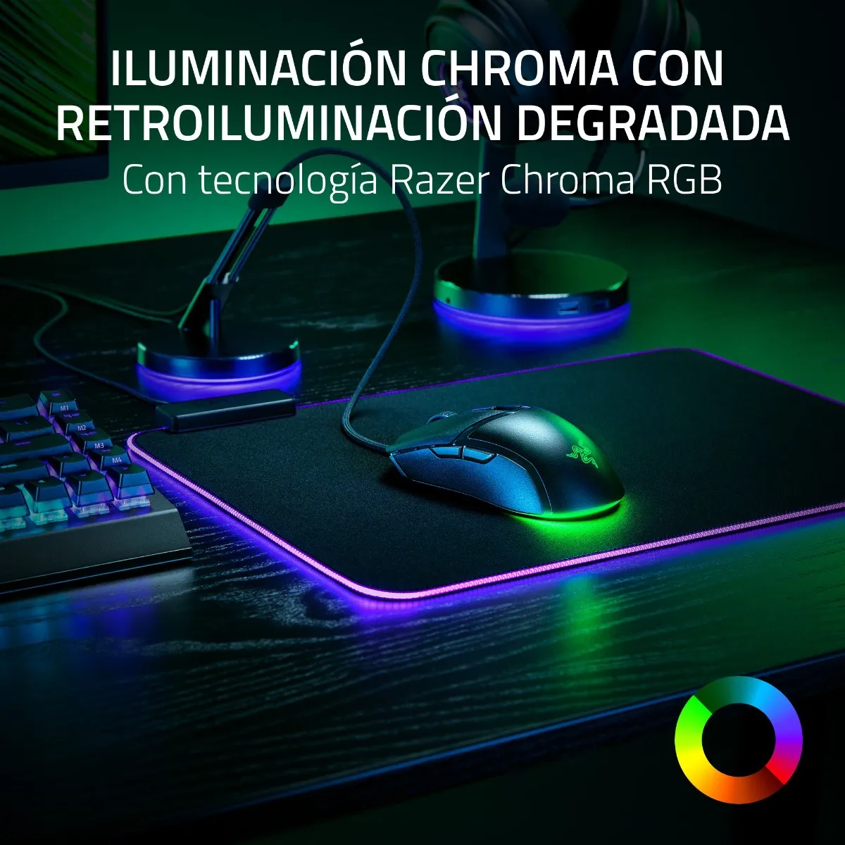 MOUSE RAZER COBRA CHROMA BLACK COLOR NEGRO