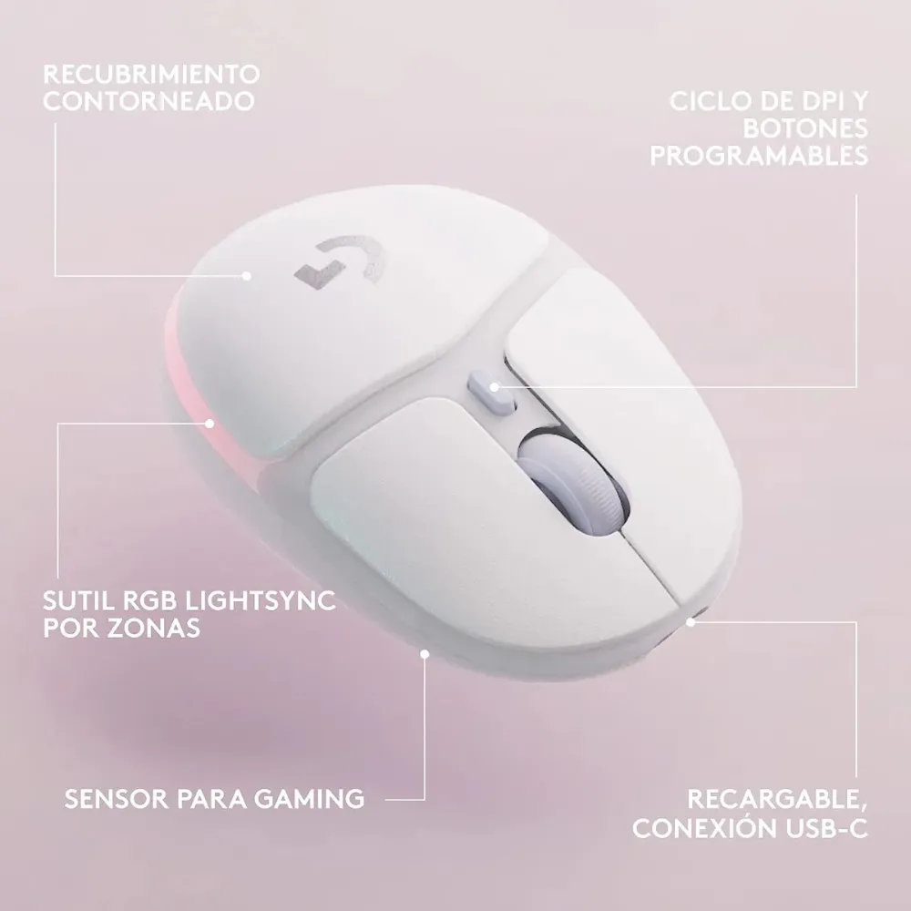 MOUSE GAMING LOGITECH G705 AURORA COLLECTION BLANCO BLANCO - 2