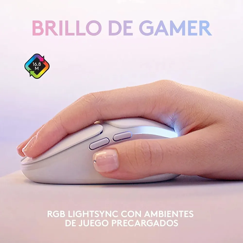 MOUSE GAMING LOGITECH G705 AURORA COLLECTION BLANCO BLANCO - 5