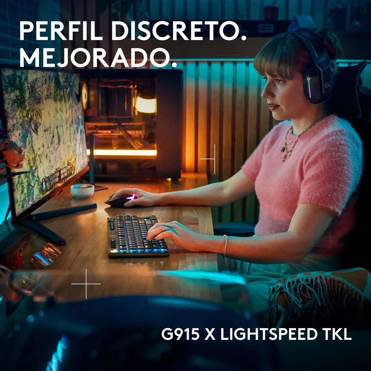 TECLADO MECÁNICO INALÁMBRICO LOGITECH G915 X TKL NEGRO NEGRO INGLÉS INTERNACIONAL - 2