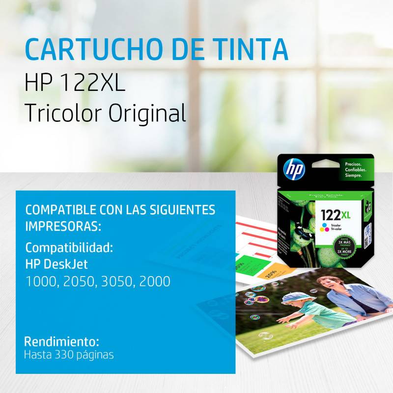 HP 122XL CH564HL CARTUCHO DE TINTA ORIGINAL TRICOLOR DE ALTA CAPACIDAD 330 PÁGINAS - 3