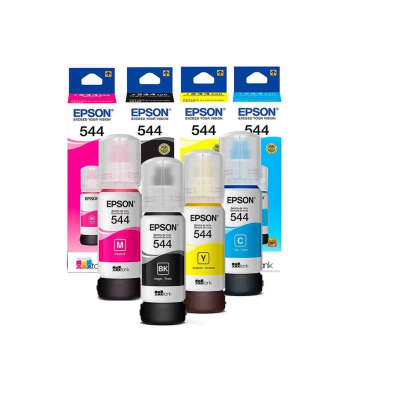 EPSON T544 KIT DE BOTELLAS DE TINTA ORIGINAL 4 COLORES PARA ECOTANK - 2