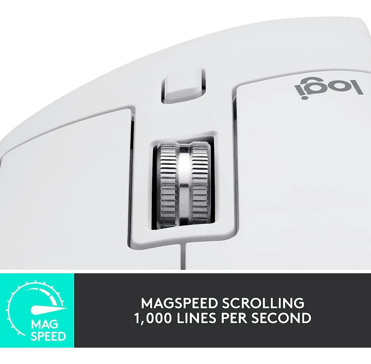 MOUSE LOGITECH MX MASTER 3S INALÁMBRICO DE ALTA PRECISIÓN BLANCO - 4