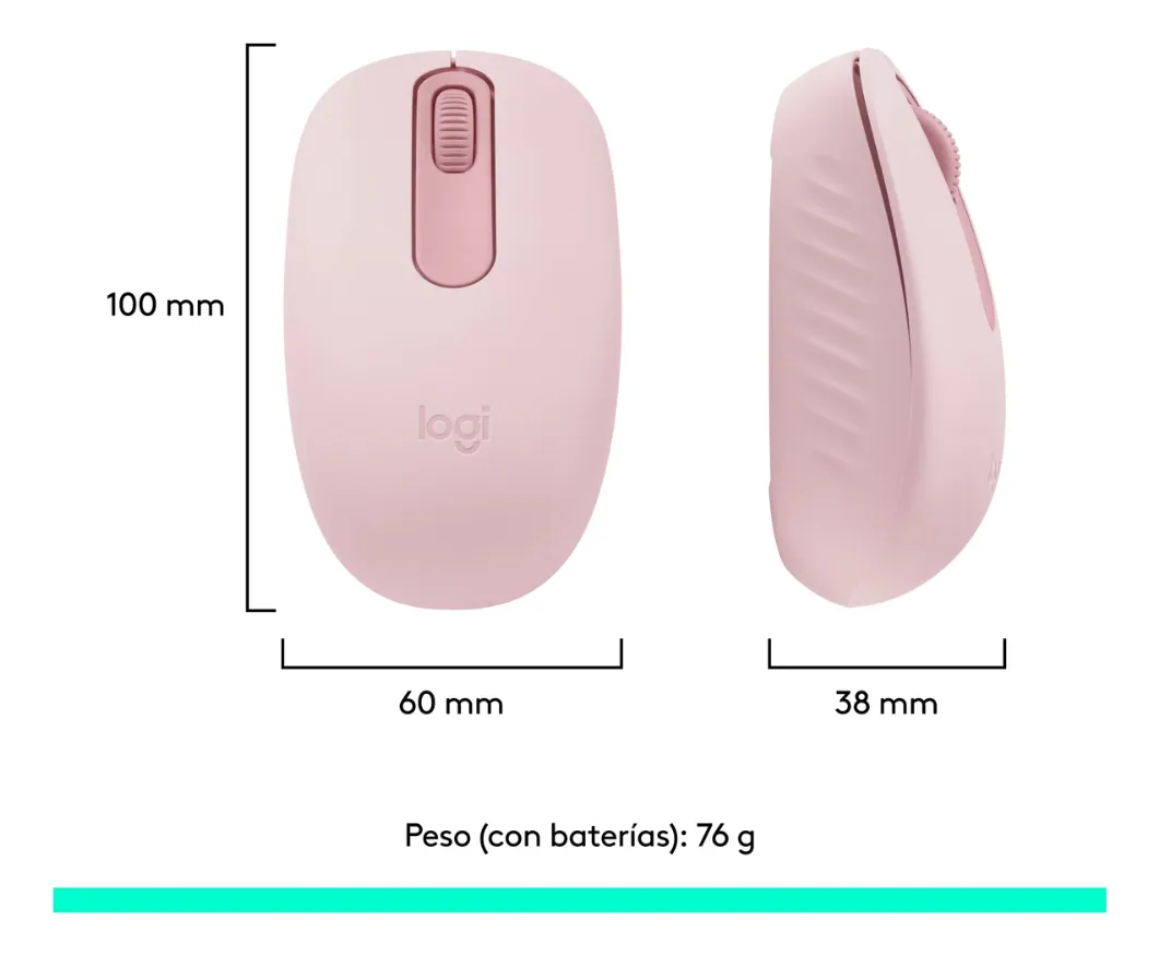 LOGITECH KIT TECLADO K250 Y MOUSE M196 INALÁMBRICO ROSA - 7