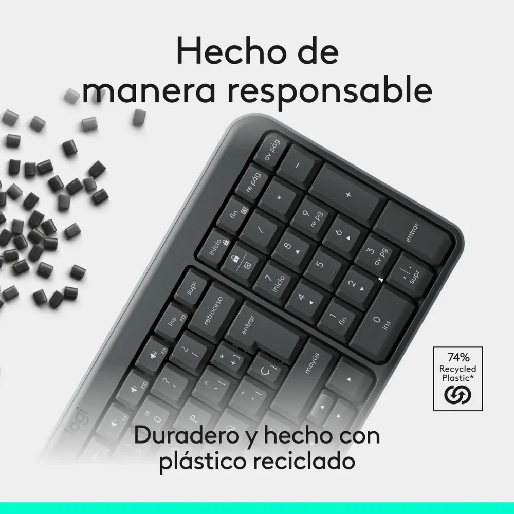 LOGITECH KIT TECLADO K250 Y MOUSE M196 INALÁMBRICO NEGRO - 2
