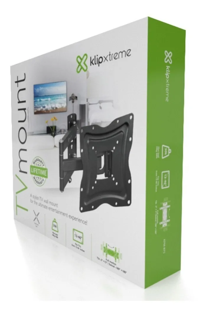 SOPORTE DE PARED ARTICULADO KLIP XTREME KPM-875 PARA MONITOR O TV DE 13 A 42 PULGADAS - 4