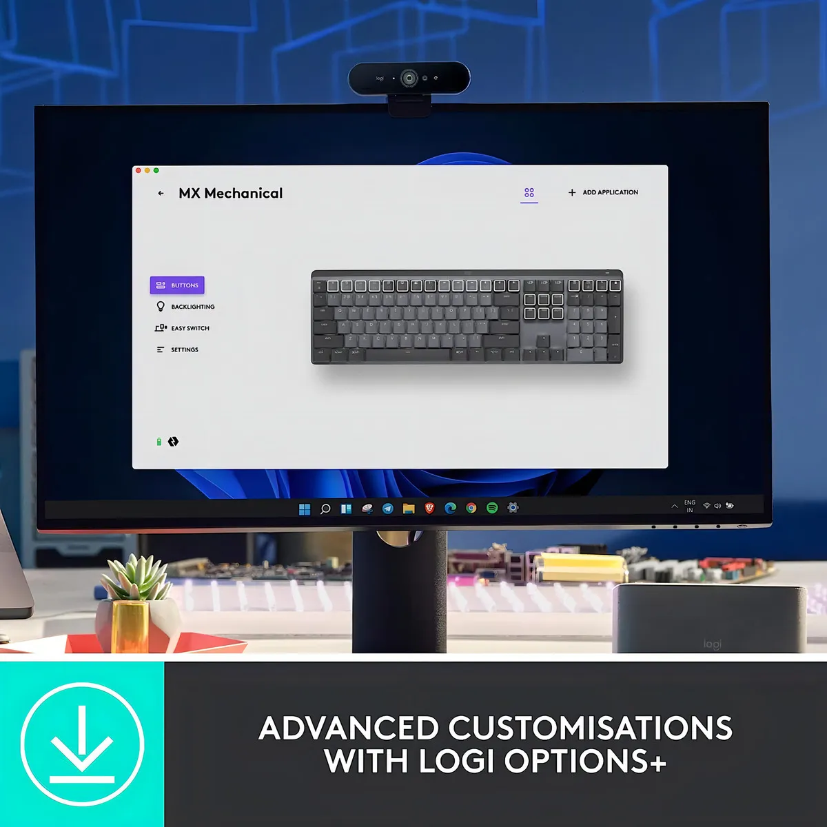 TECLADO MECÁNICO INALÁMBRICO LOGITECH MX MECHANICAL DE TAMAÑO COMPLETO - 6
