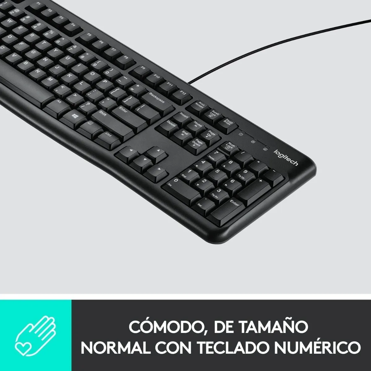 TECLADO USB LOGITECH K120 CON DISEÑO RESISTENTE A SALPICADURAS - 3