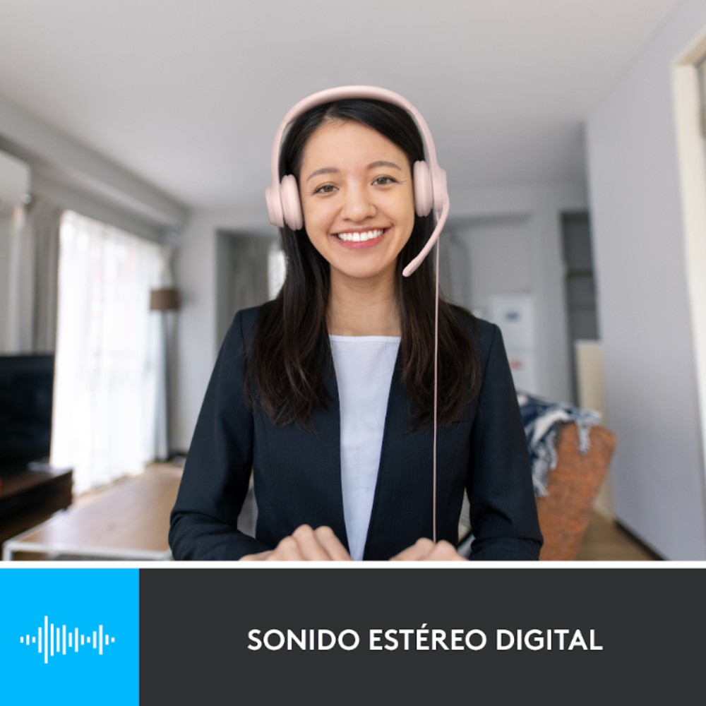 AUDIFONO CON MICROFONO LOGITECH H390 USB BLANCO - 2