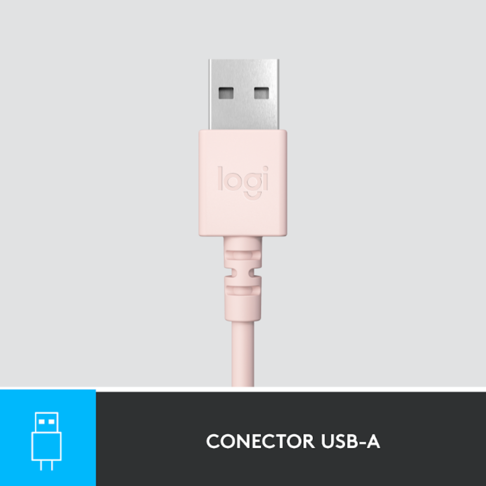 AUDIFONO CON MICROFONO LOGITECH H390 USB BLANCO - 4