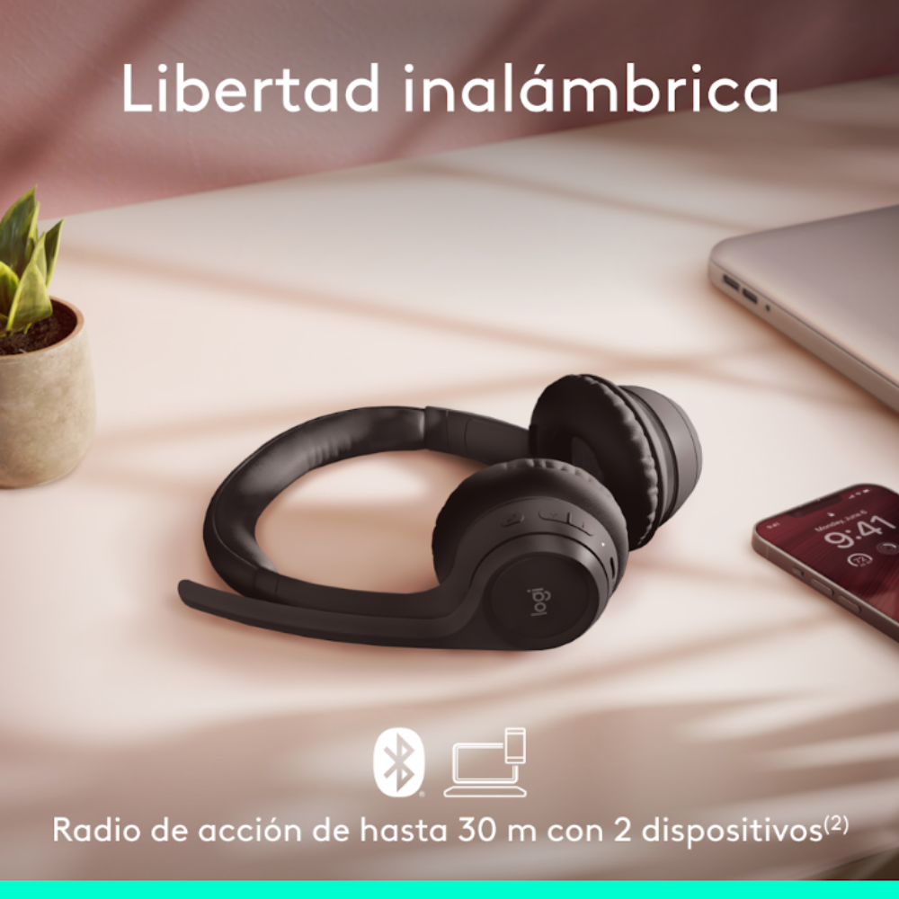 AUDIFONOS INALÁMBRICOS LOGITECH ZONE 300 BLUETOOTH NEGRO - 4