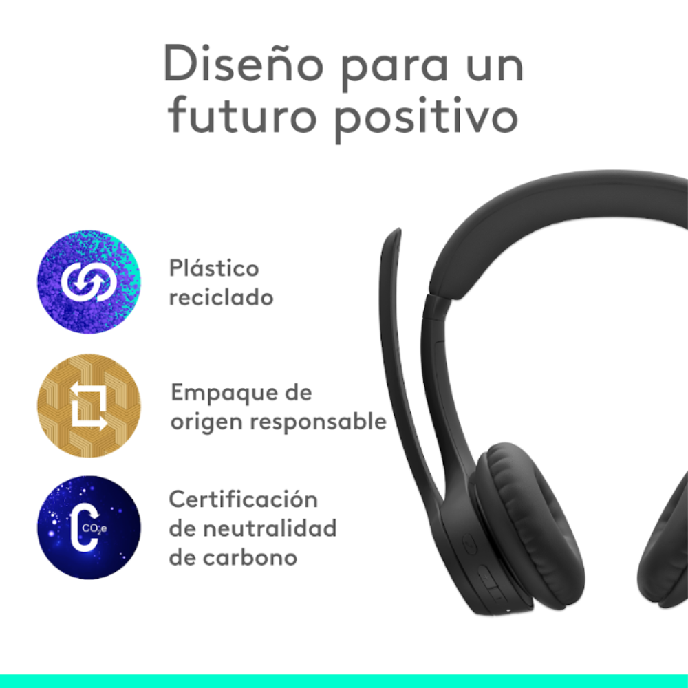 AUDIFONOS INALÁMBRICOS LOGITECH ZONE 300 BLUETOOTH NEGRO - 6