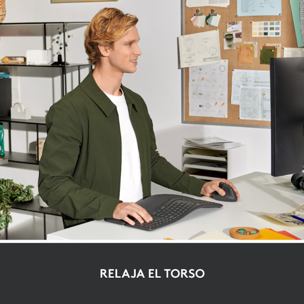 MOUSE LOGITECH LIFT VERTICAL ERGONOMIC WIRELESS BT ROSADO - 4