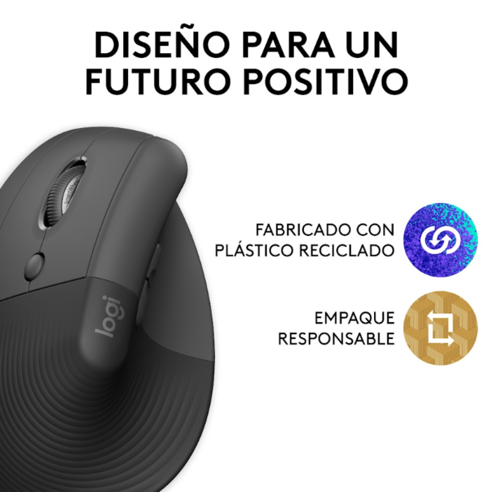 MOUSE LOGITECH LIFT VERTICAL ERGONOMIC WIRELESS BT ROSADO - 5