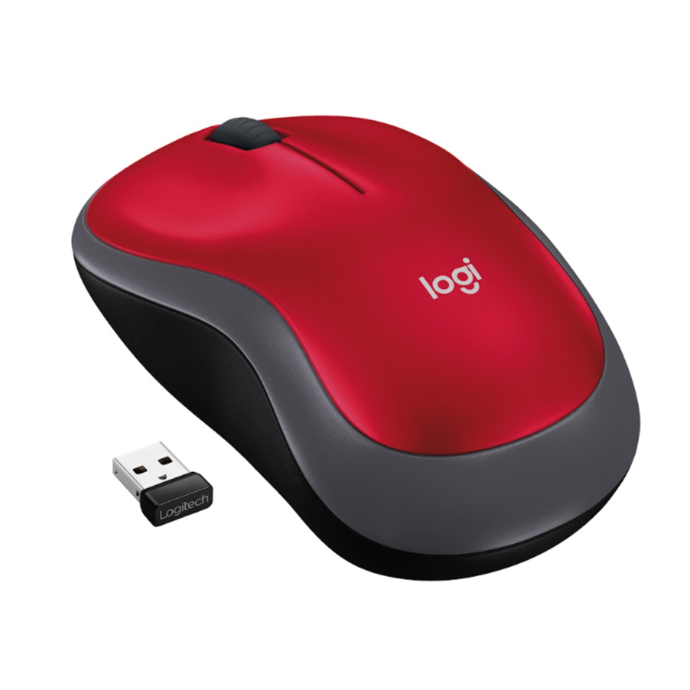 MOUSE LOGITECH M185 NANO WIRELESS ROJO - 1